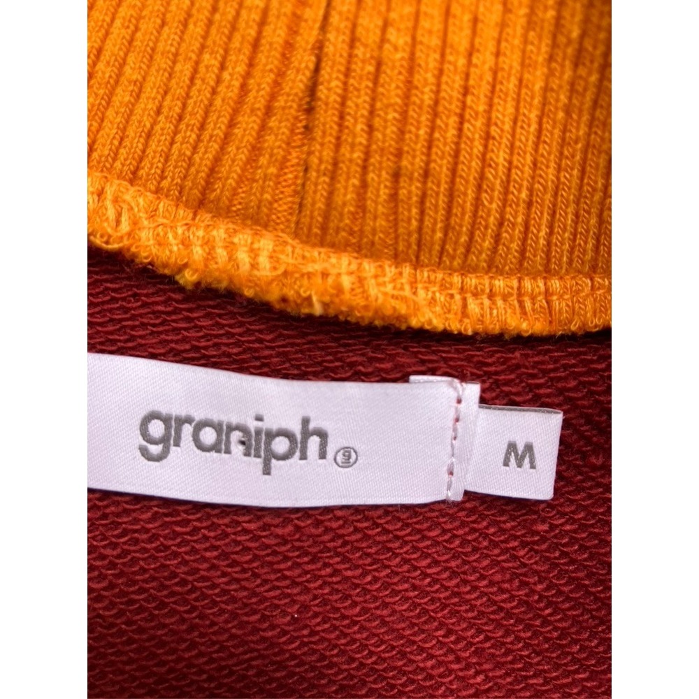 Graniph Evangelion Asuka Sweatshirt Womens Medium Red 02 Embossed Pullover Anime - Picture 2 of 10
